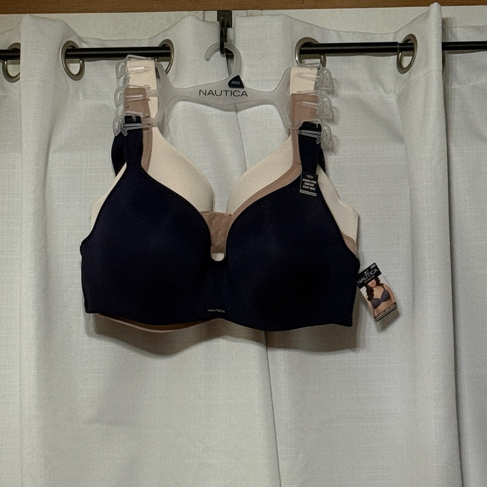 Nautica Navy and Beige Bra